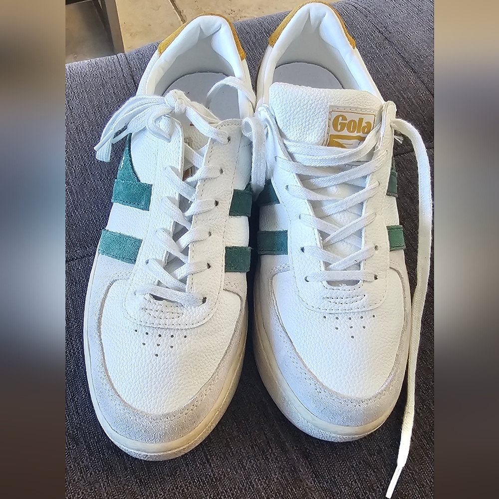 Gola Men's White and Teal Sneakers